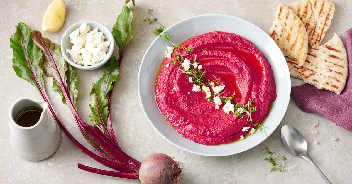 Hummus de remolacha